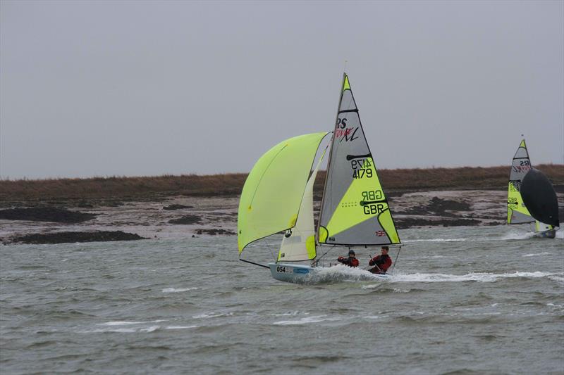 Burnham Squiddies Winter training photo copyright Jonathan Lewis taken at Burnham Sailing Club and featuring the RS Feva class