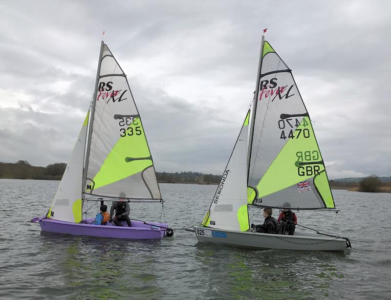 RS Feva South West Open Training at Chew Valley Lake photo copyright James Dowrick taken at Chew Valley Lake Sailing Club and featuring the RS Feva class