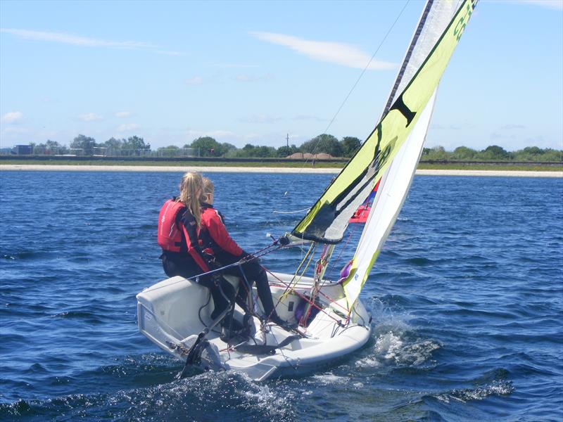 Schools Regatta at Island Barn Reservoir photo copyright Nick Marley taken at Island Barn Reservoir Sailing Club and featuring the RS Feva class