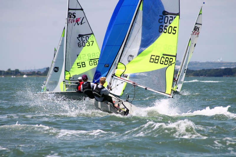 Henry and Rupert Jameson win races 1 & 2 in the RS Fevas at the Itchenor Schools Championships photo copyright Jessica Marsh taken at Itchenor Sailing Club and featuring the RS Feva class