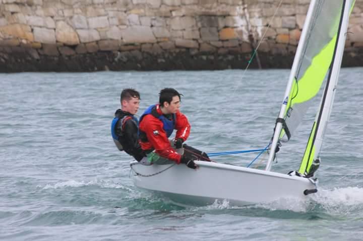 Conor Galligan, RS Feva XL, Slow PY Fleet, 3rd Overall in the 47th Dun Laoghaire MYC Frostbite Series photo copyright Bob Hobby taken at Dun Laoghaire Motor Yacht Club and featuring the RS Feva class