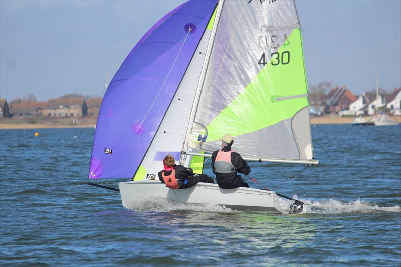 Highcliffe SC Icicle Open Series final day photo copyright Sarah Desjonqueres taken at Highcliffe Sailing Club and featuring the RS Feva class