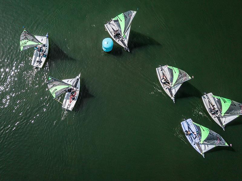 Light winds for the Eric Twiname Junior Championships photo copyright Nick Dempsey / RYA taken at Rutland Sailing Club and featuring the RS Feva class