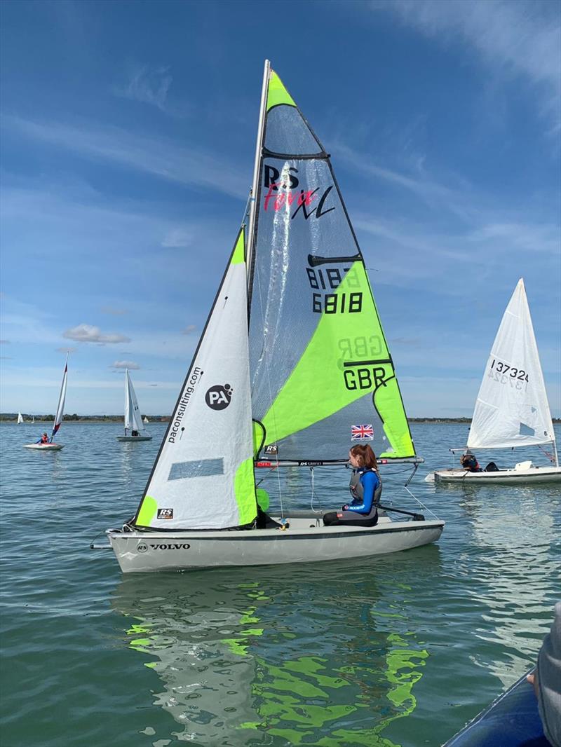 104 boats for the Blackwater clubs' Bart's Bash 2019 photo copyright Zoe Nelson taken at Blackwater Sailing Club and featuring the RS Feva class