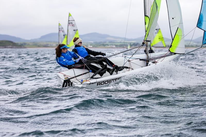 Millie & Katie at the 2019 RS Feva Nationals in Abersoch photo copyright www.digitalsailing.co.uk taken at South Caernarvonshire Yacht Club and featuring the RS Feva class