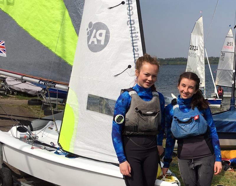 Katie (left) and Millie at Draycote Water photo copyright Paula Irish taken at Draycote Water Sailing Club and featuring the RS Feva class
