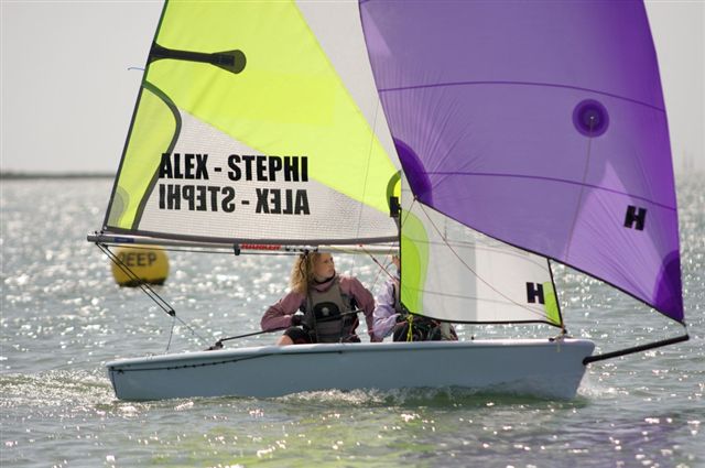 Sunshine for the Emsworth RS Feva open photo copyright Angus Peel taken at Emsworth Sailing Club and featuring the RS Feva class