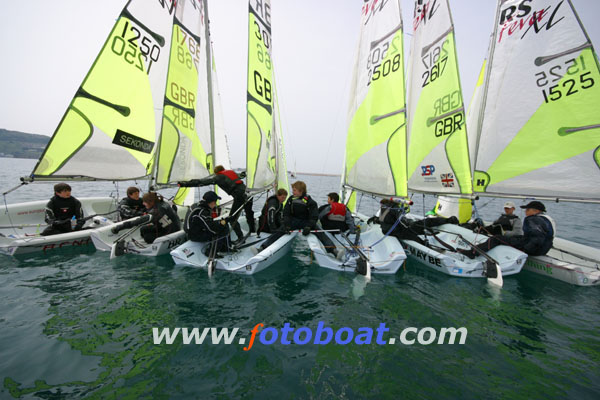 Frustration on day three of the Sekonda RS Feva nationals in Weymouth photo copyright Mike Rice / www.fotoboat.com taken at Weymouth & Portland Sailing Academy and featuring the RS Feva class