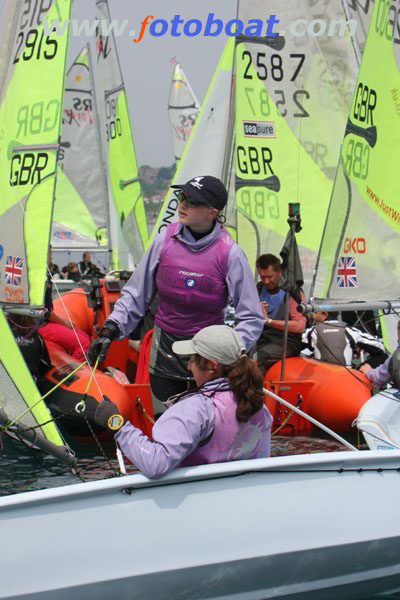 Frustration on day three of the Sekonda RS Feva nationals in Weymouth photo copyright Mike Rice / www.fotoboat.com taken at Weymouth & Portland Sailing Academy and featuring the RS Feva class