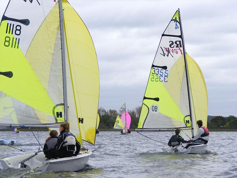 RS Fevas at Island Barn photo copyright Nick Marley taken at Island Barn Reservoir Sailing Club and featuring the RS Feva class