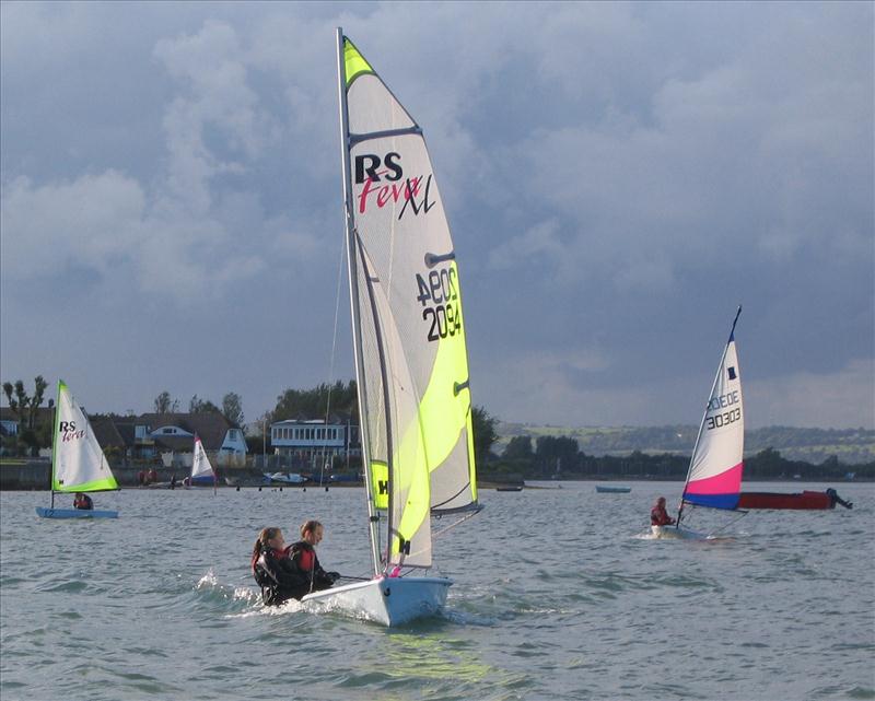 Youth training evening on Wednesday at Locks Sailing Club in Portsmouth photo copyright Dan Jarman taken at Locks Sailing Club and featuring the RS Feva class