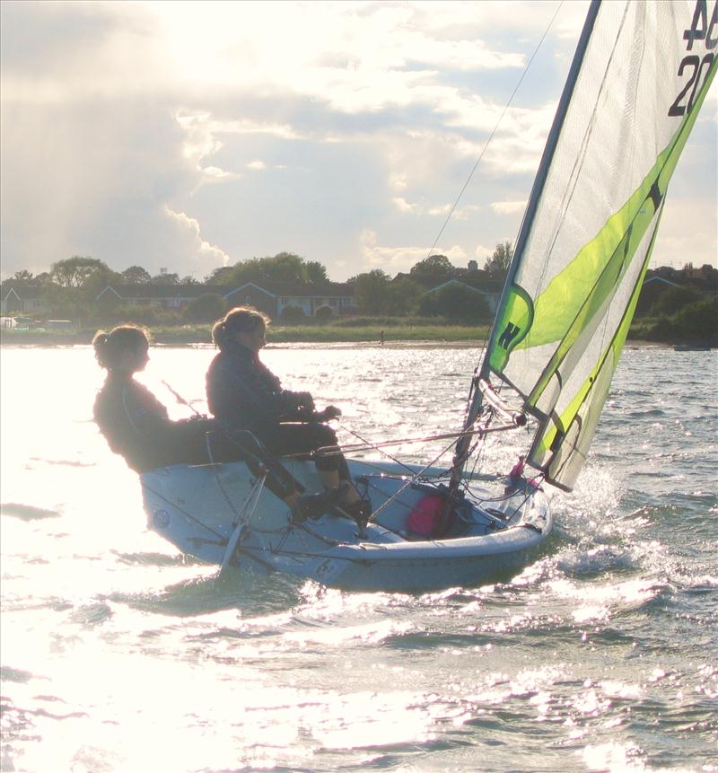 Youth training evening on Wednesday at Locks Sailing Club in Portsmouth photo copyright Dan Jarman taken at Locks Sailing Club and featuring the RS Feva class