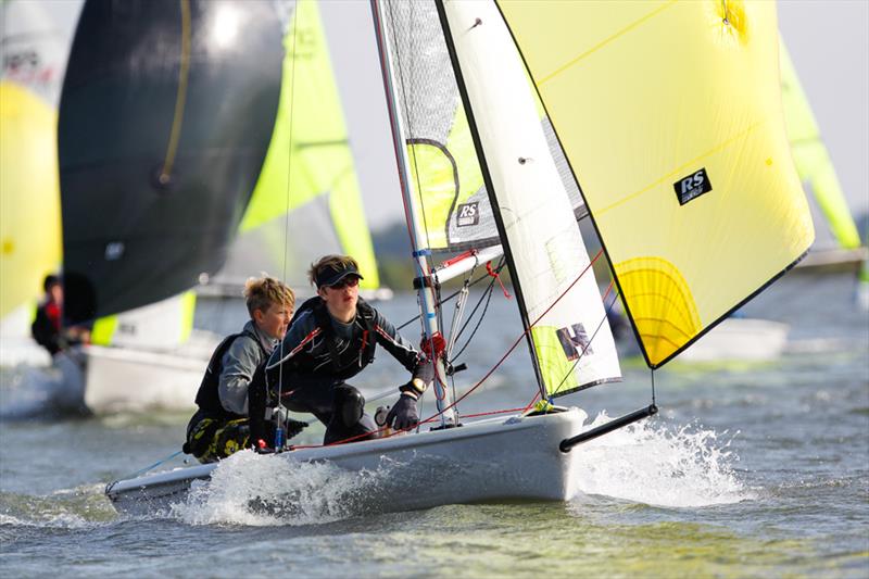 Racing at the 2013 RYA Zone and Home Country Championships photo copyright Paul Wyeth / RYA taken at Queen Mary Sailing Club and featuring the RS Feva class