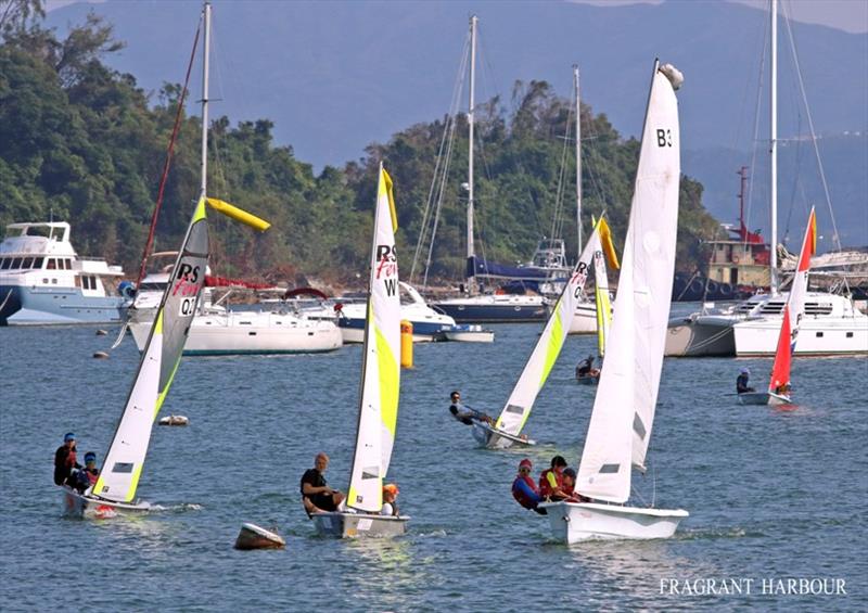 Weaving among the moored boats - 24 Hour Charity Dinghy Race - photo © Fragrant Harbour