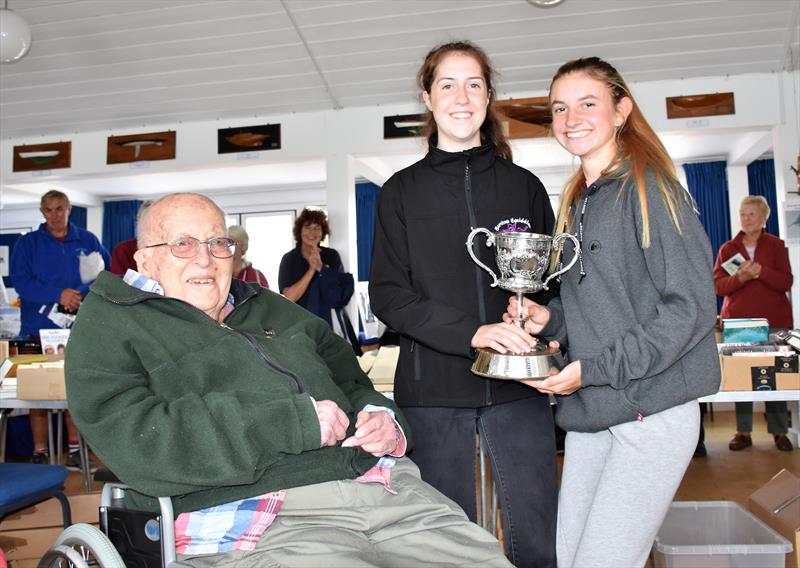 Marnie Aers and Ellie Shelter win the Dyer Cup at Blackwater SC, presented by Peter Wilson photo copyright Kate Stewart taken at Blackwater Sailing Club and featuring the RS Feva class