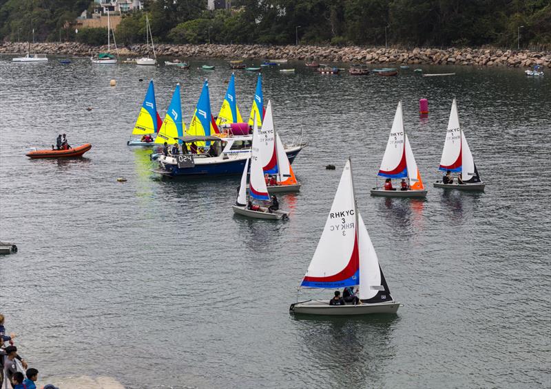 Another batch of waiting. Boase Cohen & Collins Interschool Sailing Festival 2019 photo copyright RHKYC / Guy Nowell taken at Royal Hong Kong Yacht Club and featuring the RS Feva class