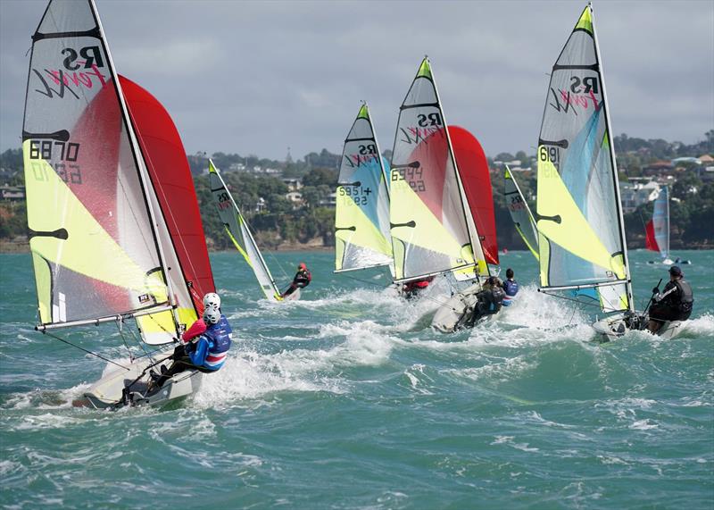 Day 2, RS Feva New Zealand Nationals, Torbay Sailing Club - March 31, 2019 - photo © Denis Garner