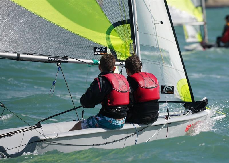 Day 2, RS Feva New Zealand Nationals, Torbay Sailing Club - March 31, 2019 photo copyright Denis Garner taken at Torbay Sailing Club and featuring the RS Feva class