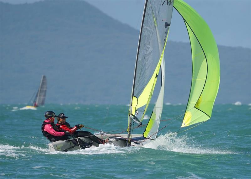 Day 2, RS Feva New Zealand Nationals, Torbay Sailing Club - March 31, 2019 photo copyright Denis Garner taken at Torbay Sailing Club and featuring the RS Feva class