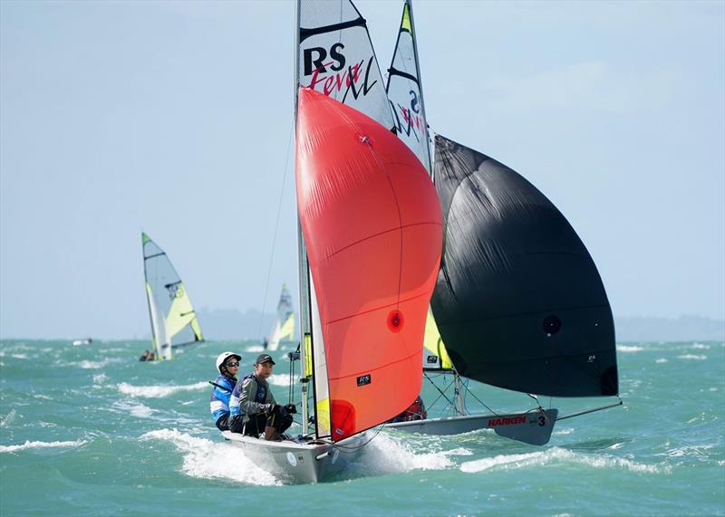 Day 2, RS Feva New Zealand Nationals, Torbay Sailing Club - March 31, 2019 - photo © Denis Garner