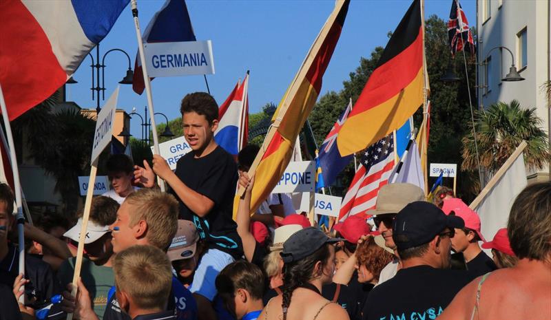 Opening ceremony - RS Feva Worlds 200 crews from 23 countries - Follonica, Italy - July 2019 - photo © Elena Giolai / Fraglia Vela Riva