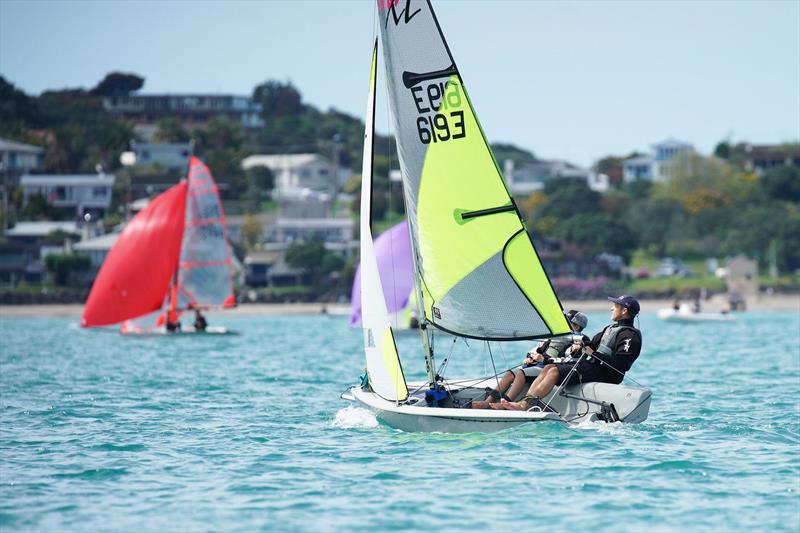 Simon and Ashton Cooke - RS Feva North Island Championships - Manly Sailing Club, October 2019 photo copyright Manly Sailing Club taken at Manly Sailing Club and featuring the RS Feva class