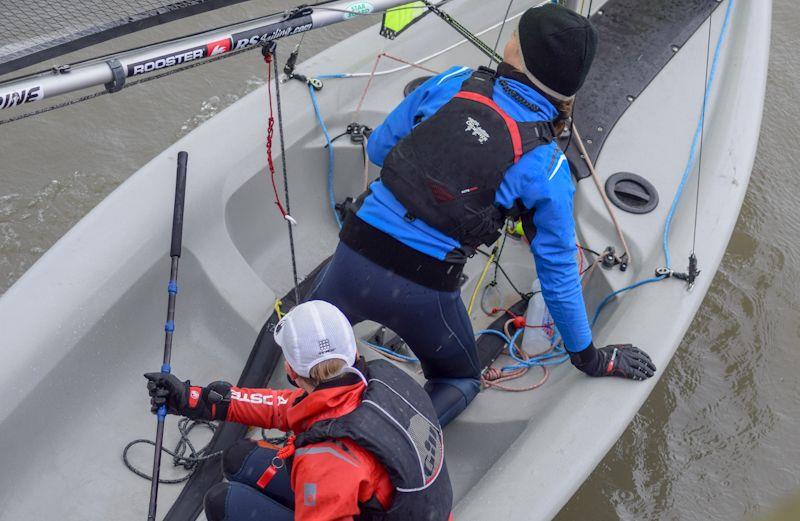 Freddie MacClaverty and Keira Luke win an award from the Cofio Robin Trust to support their sailing development photo copyright RYA Cymru-Wales taken at  and featuring the RS Feva class