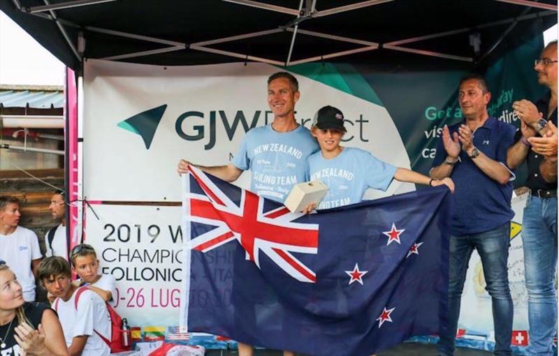 Simon Cook and Oskar Masfen - Day 5 of the 2019 RS Feva World Championships, Follonica Bay, Italy - photo © Digital Sailing