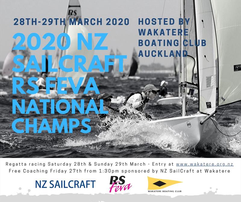 2020 RS Feva Nationals will be held at Wakatere Boating Club on 28th and 29th of March photo copyright NZ Sailcraft taken at Wakatere Boating Club and featuring the RS Feva class