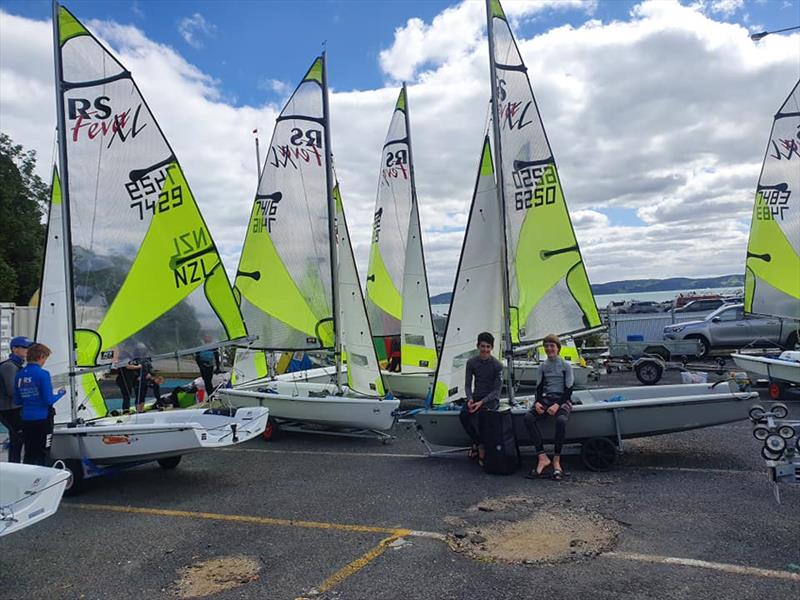 Boat park setup for the RS Feva fleet - photo © NZ Sailcraft