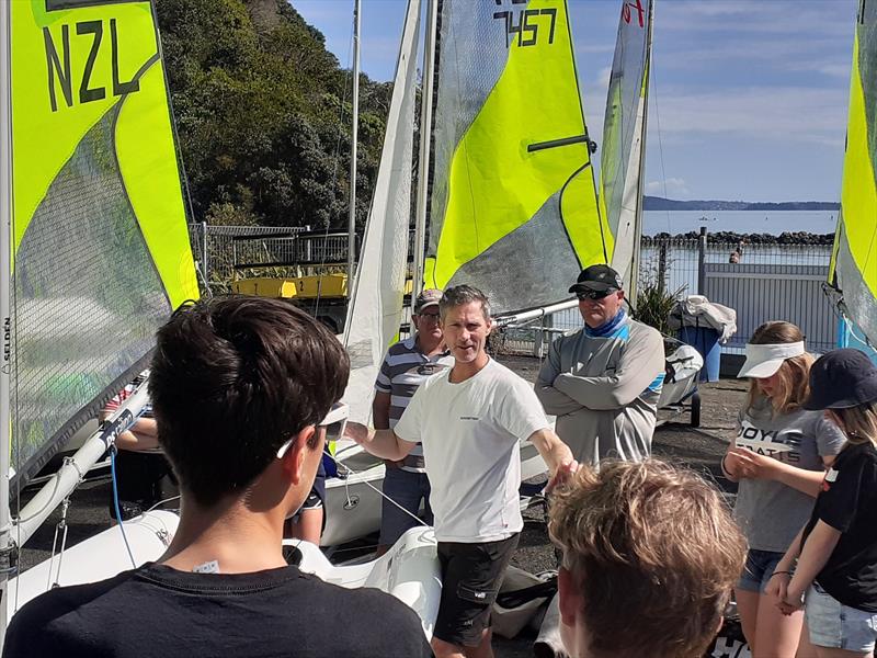 Simon Cooke was on hand to give some rigging tips for the fleet photo copyright NZ Sailcraft taken at  and featuring the RS Feva class