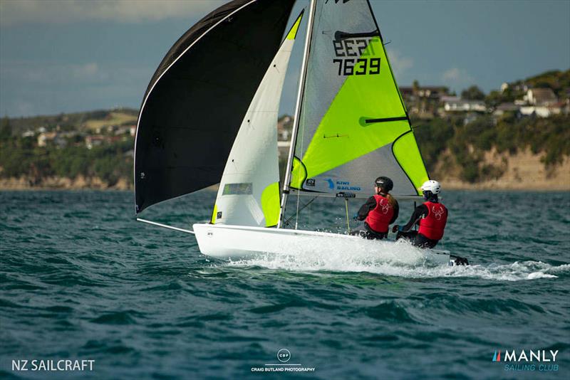 2021 RS Feva NZ National Championships, Manly Sailing Club - April 2021 photo copyright Craig Butland taken at Manly Sailing Club and featuring the RS Feva class