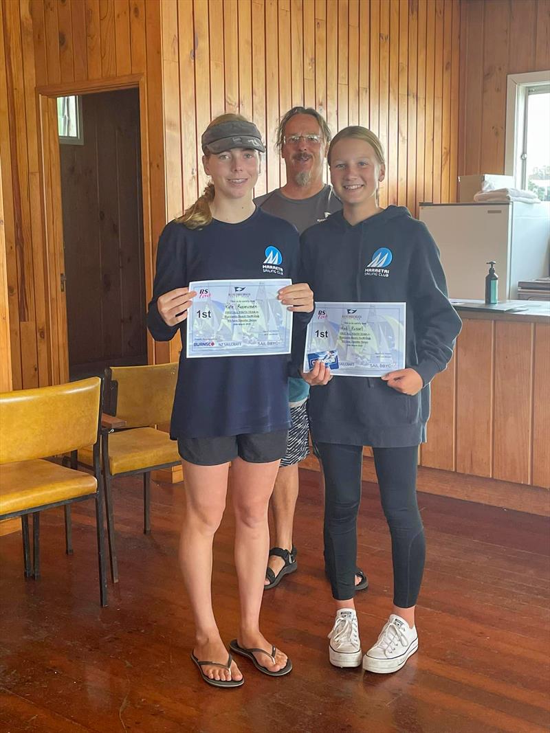 Kate Rasmussen and  Madi Russell won the final event in the RS Feta Traveller Series - March 2022 photo copyright BBYC taken at Bucklands Beach Yacht Club and featuring the RS Feva class