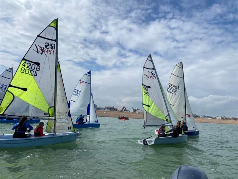 Downs Sailing Club Girls Training Day photo copyright Diane Braithwaite taken at Downs Sailing Club and featuring the RS Feva class