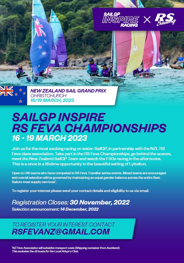 RS Feva set to participate in SailGP Inspire - photo © RS Feva