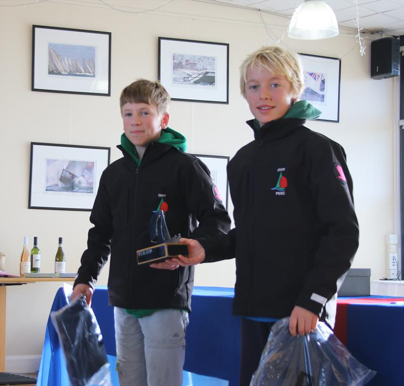 Ben Greenhalgh and Tom Sinfield form Port Dinorwic Sailing Club win the Rooster RS Feva GP3 Winter Championship at the WPNSA photo copyright Steven Angell taken at Weymouth & Portland Sailing Academy and featuring the RS Feva class