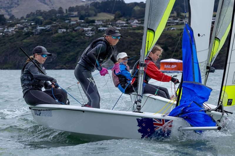 South Island RS Feva Championships - part of the Inspire RS Sailing program - ITM New Zealand Sail Grand Prix in Christchurch photo copyright Felix Diemer/SailGP taken at Naval Point Club Lyttelton and featuring the RS Feva class