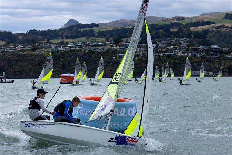 South Island RS Feva Championships - part of the Inspire RS Sailing program - ITM New Zealand Sail Grand Prix in Christchurch photo copyright Felix Diemer/SailGP taken at Naval Point Club Lyttelton and featuring the RS Feva class