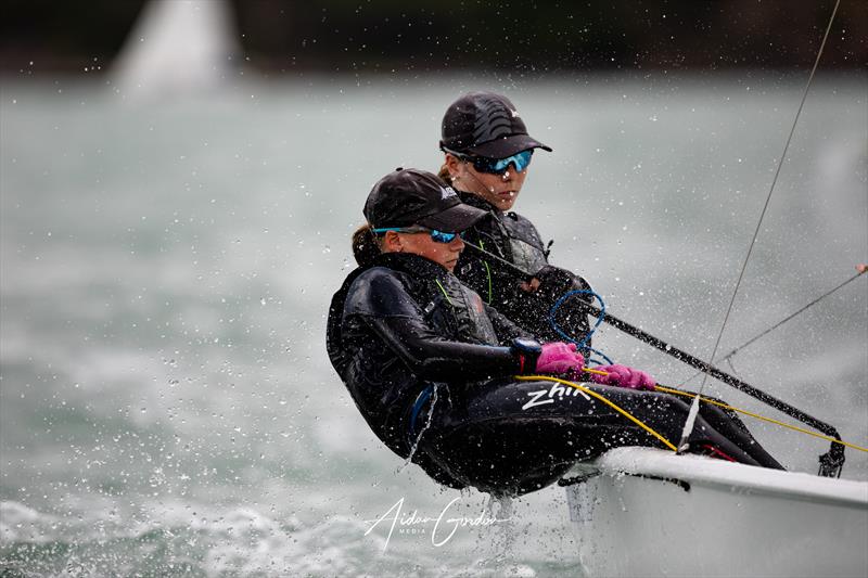 RS Fevas were part of the SailGP Inspire Regatta at SailGP Christchurch - March 19, 2023 photo copyright Justin Mitchell taken at Naval Point Club Lyttelton and featuring the RS Feva class