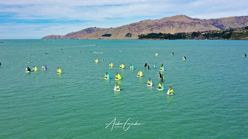 RS Fevas were part of the SailGP Inspire Regatta at SailGP Christchurch - March 19, 2023 photo copyright Justin Mitchell taken at Naval Point Club Lyttelton and featuring the RS Feva class