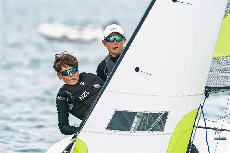 Practice racing - RS Feva - Royal Akarana YC - May 5, 2025 - photo © Justin Mitchell www.justinmitchell.co.nz - Instagram: @jl_mitchell_