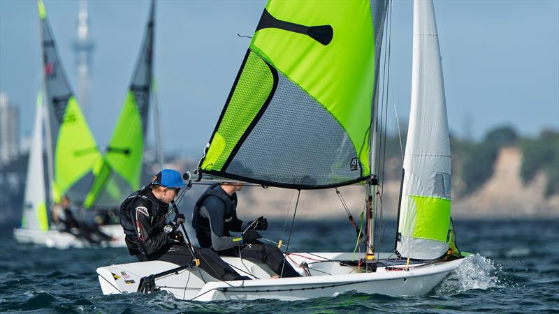 NZ Nationals - RS Feva - Murrays Bay - May 11-12, 2025 photo copyright Justin Mitchell www.justinmitchell.co.nz - Instagram: @jl_mitchell_ taken at Murrays Bay Sailing Club and featuring the RS Feva class