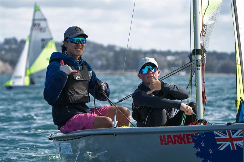 NZ Nationals - RS Feva - Murrays Bay - May 11-12, 2025 - photo © Justin Mitchell www.justinmitchell.co.nz - Instagram: @jl_mitchell_