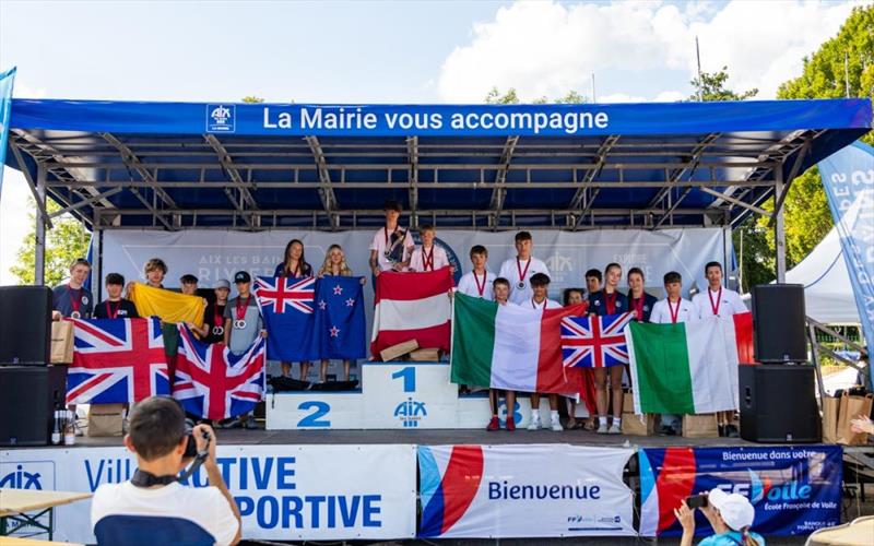 Prizegiving 2025 RS Feva Worlds -  Club Nautique Voile Aix les Bains  - August 2025 photo copyright Oli King Photography taken at  and featuring the RS Feva class