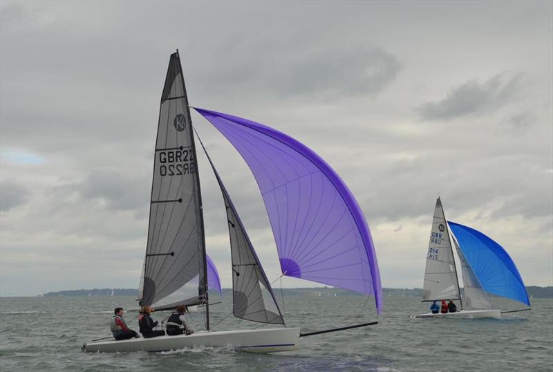 Dave Hall, June Baker and Alice Masterman win the K6 National Championships at Royal Lymington - photo © Aimee Harper