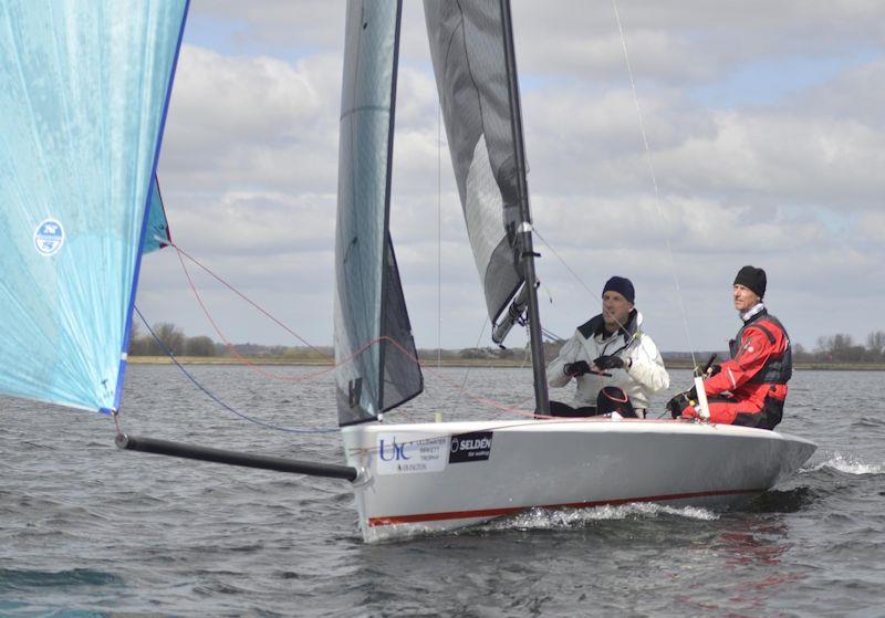 Tony Harper and Dan Robins concentrating - K6 Inland Championships at Oxford photo copyright Adrian Howe taken at Oxford Sailing Club and featuring the K6 class