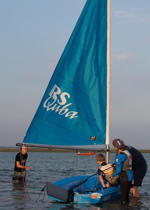 David ‘Freddie' Carr names the new boats at Tudor Sailing Club photo copyright Hannah Barnes taken at Tudor Sailing Club and featuring the RS Quba class