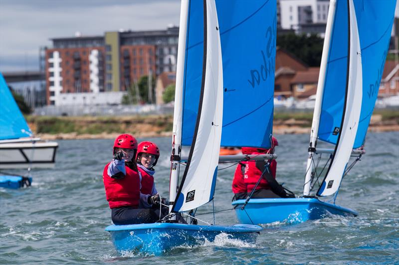 School children sailing at SWAC photo copyright Rob Tong taken at Southampton Water Activities Centre and featuring the RS Quba class