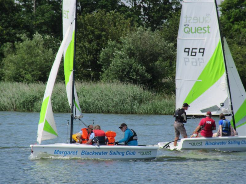 Close encounters on the lake during the Blackwater Sailing Club Open Day photo copyright David Carr taken at Blackwater Sailing Club and featuring the RS Quest class