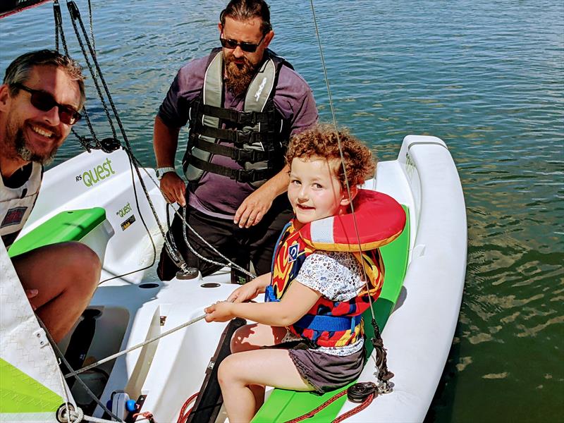 Youngest helm during the Blackwater Sailing Club Open Day - photo © Jan Nuttall